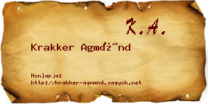 Krakker Agmánd névjegykártya