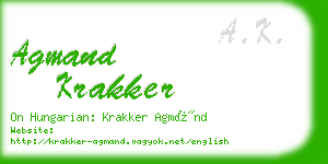 agmand krakker business card